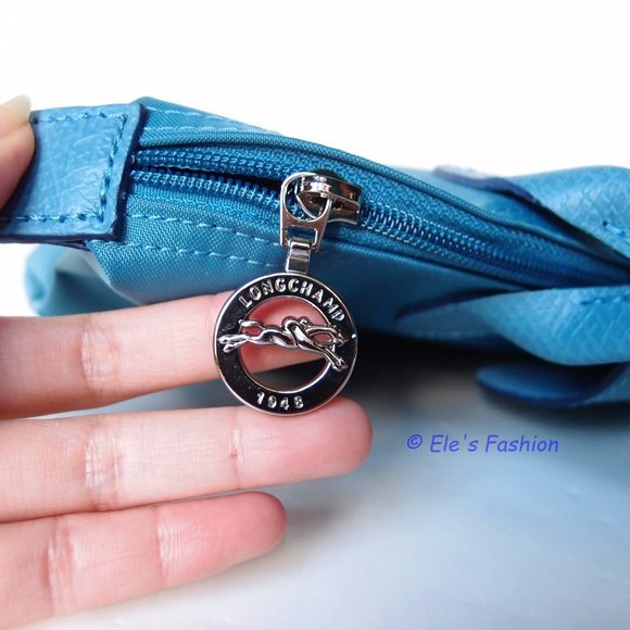 ❤️ NWT LONGCHAMP Le Pliage Type S Club Small Short Handle Tote Thunderstorm Blue - Picture 10 of 14